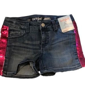 Car and jack 7/8 Jean short sequin